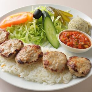 ラム肉のハンバーグセットメニュー